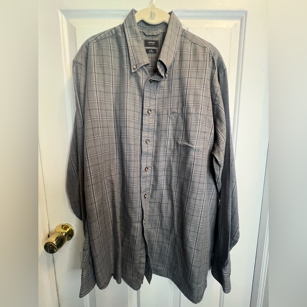 Arrow Gray Casual Button Down Shirt